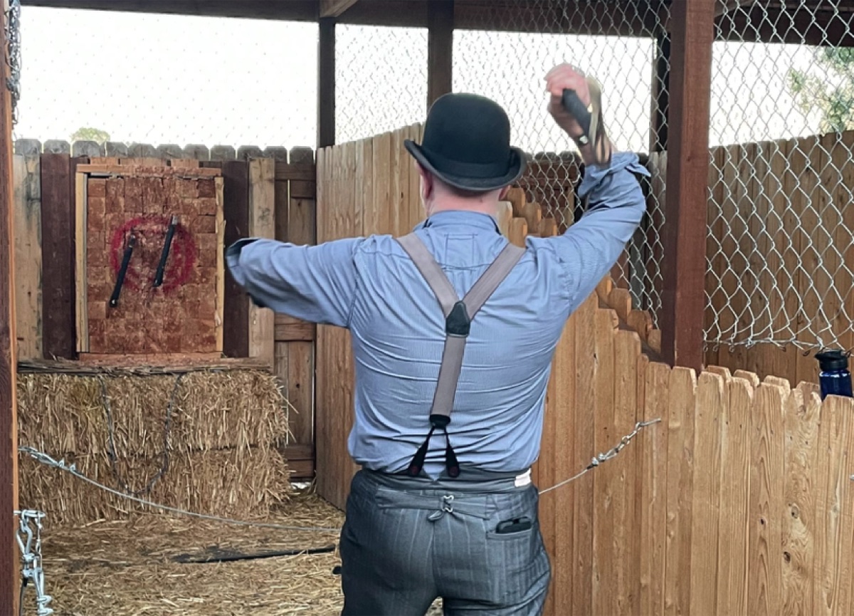 Cowboy Axe Throwing at Blazin' M Ranch Cottonwood AZ
